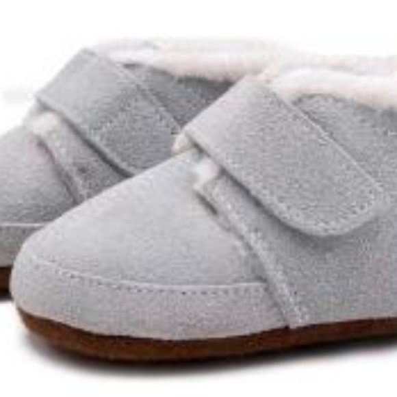 GRAY BABY TODDLER GIRL BOY LEATHER BOOTS - Picture 7 of 7